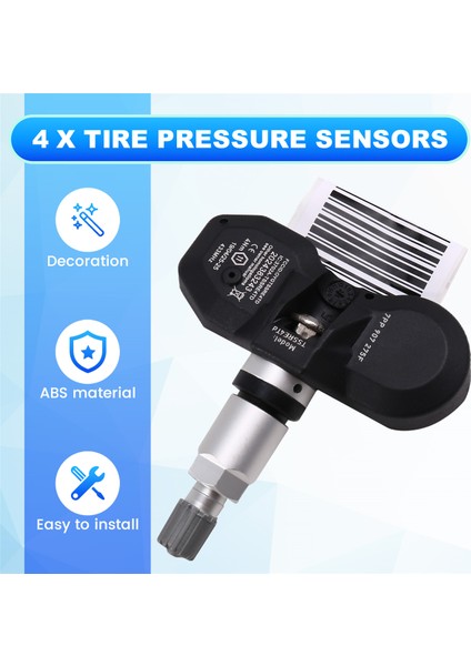 7PP907275F 4F0907275B Tpms 433MHZ Audi A4 A6 A8 Q7 Porsche 911 Boxster Cayenne Vw Touareg Lastik Basınç Sensörü 4 Adet (Yurt Dışından) indirimleri