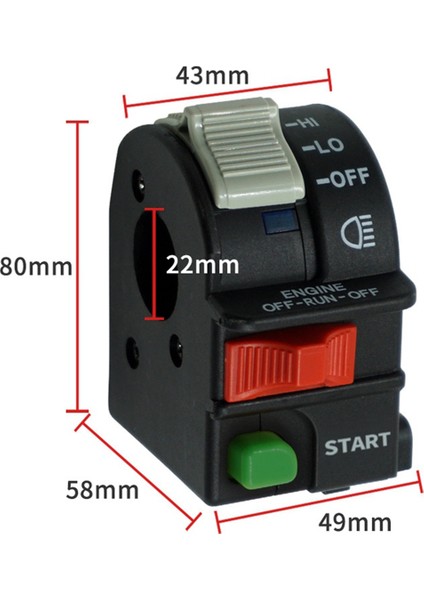 Yeni Yüksek Kaliteli Atv Utv Plaj Arabası Gidonu Onoff Anahtarı Başlat 4011387 Polaris Predator Outlaw 500 Yedek Parçası (Yurt Dışından) modelleri