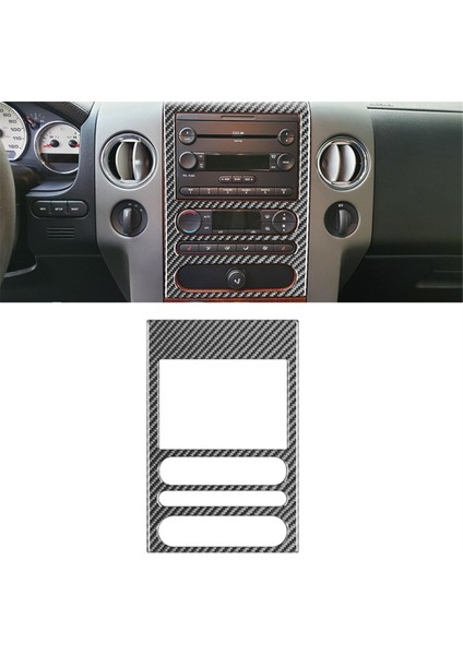 Ford F150 2004-2008 Karbon Fiber Araba Kontrol CD Ses Paneli Çerçeve Kapağı Sticker Trim Aksesuarları (Yurt Dışından) fırsatları