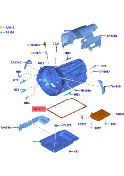 10R60 Şanzıman Karteri Contası HL3Z-7A191-B Ford Ranger Bronco Mustang 2018-2021 HL3Z7A191A Yağ Şanzıman Karteri Contası (Yurt Dışından) fırsatları