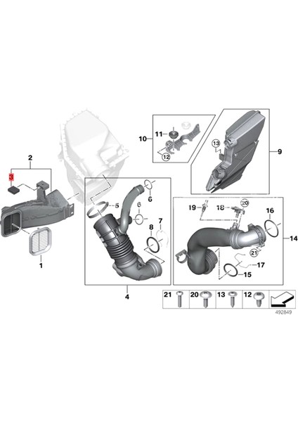 13718651955 Bmw 7serisi 5serisi 8serisi X7 Motor Giriş Borusu Için Araba Giriş Kanalı (Yurt Dışından) fırsatları