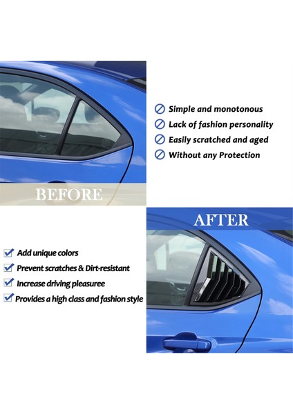 Subaru Wrx 2022 2023 2024 Arka Yan Pencere Panjurları Arka Yan Pencere Panjurları Havalandırma Menfezi Kepçesi Gölgelik Kapağı (Yurt Dışından) fiyatları