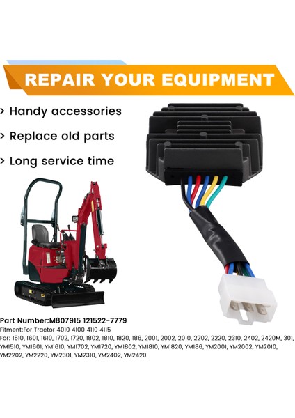 M807915 John Deere 4010 4115 Yanmar 1510 1601 1610 1702 Traktör Voltaj Regülatörü Için Traktör Doğrultucu (Yurt Dışından) indirimleri
