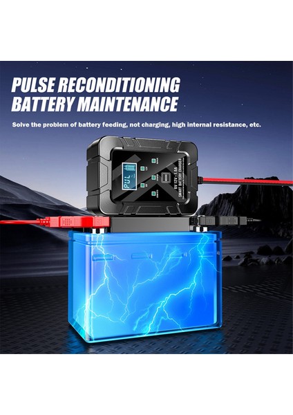 6V 12V 1.5A Akıllı Araba Akü Bakım Cihazı Akü Şarj Cihazı Rv Araba Kamyon Motosiklet Hızlı Şarj Cihazı Ab Fişi (Yurt Dışından) fiyatları