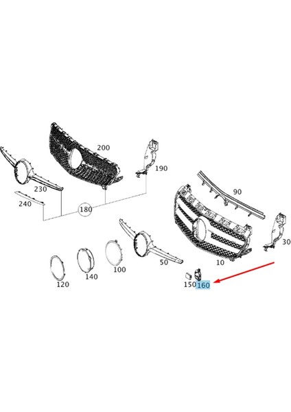 Mercedes-Benz A W176 Ön Radar Sensörü Montaj A2468880014 Adaptif Seyir Kontrol Probu Braketi 2468880014 (Yurt Dışından) fırsatları