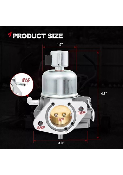 16-853-19S 32-853-67S Kohler KT730 KT735 KT740 KT745 KT725 Için Yakıt Pompası ve Hava Filtresi Kitiyle Karbüratör (Yurt Dışından) modelleri