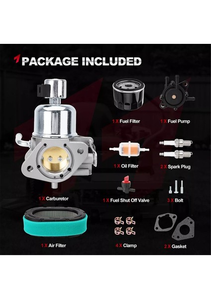 16-853-19S 32-853-67S Kohler KT730 KT735 KT740 KT745 KT725 Için Yakıt Pompası ve Hava Filtresi Kitiyle Karbüratör (Yurt Dışından) indirimleri