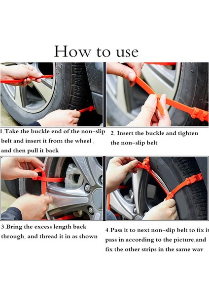 10 Adet Evrensel Kar Lastiği Zinciri Araba Suv Için, Acil Durum Lastiği Kaymaz Kablo Ayarlanabilir Naylon Fermuarlı Bağlantı Parçası Pençeleri (Yurt Dışından) indirimleri