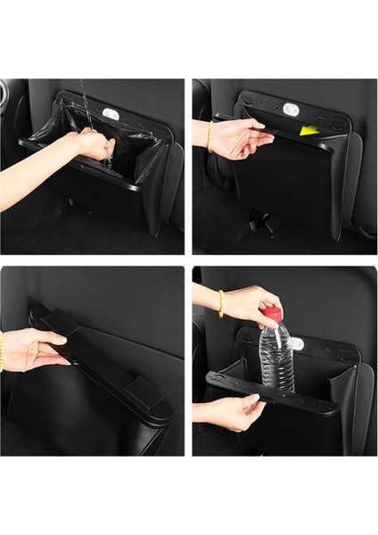 Tesla Model 3 Y 2024 Çöp Torbası Sızdırmaz Manyetik Çöp Kovası Arka Koltuk Askılı Çöp Kutusu LED Işıklı Araba (Yurt Dışından) fiyatları