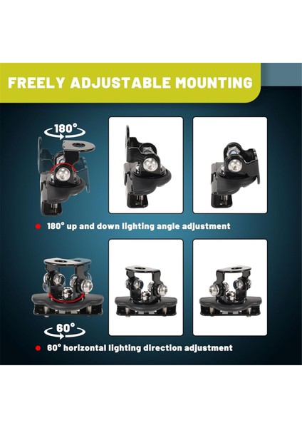 Evrensel LED Işık Çubuğu Montaj Braketleri, Ayarlanabilir Kaput Sütun Montajları, LED Çalışma Işığı Montaj Braketi Kelepçe Tutucu 2 Adet (Yurt Dışından) indirimleri