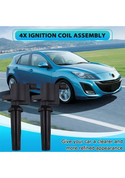 Volvo C30 S40 S80 V50 Ford Focus 2 1.8l 2.0l Galaxy 2006-2015 Mondeo Transit 2.3l 4M5G12A366BC Için 4 Adet Ateşleme Bobini (Yurt Dışından) fırsatları