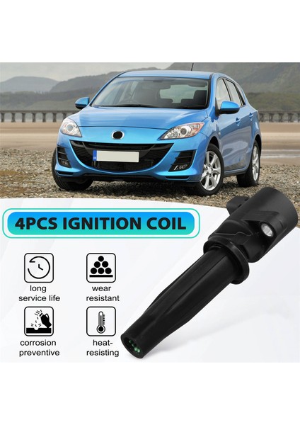 Volvo C30 S40 S80 V50 Ford Focus 2 1.8l 2.0l Galaxy 2006-2015 Mondeo Transit 2.3l 4M5G12A366BC Için 4 Adet Ateşleme Bobini (Yurt Dışından) indirimleri