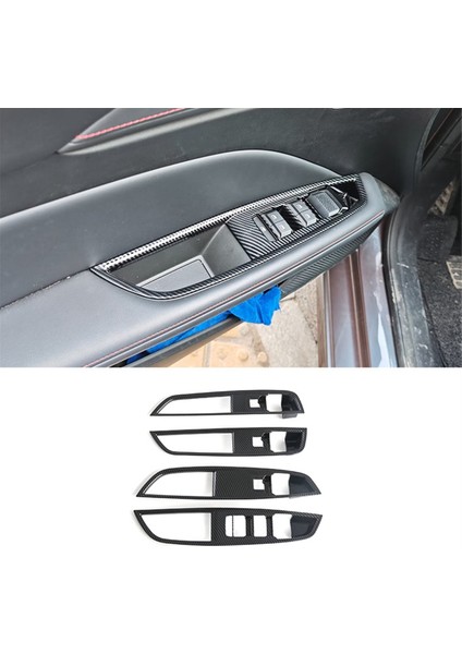 Araba Camı Kaldırma Düğmesi Anahtarı Çerçeve Kapağı Dekoratif Döşeme Mg 5 Mg5 2025 Aksesuarları Karbon Fiber Lhd (Yurt Dışından) fiyatları