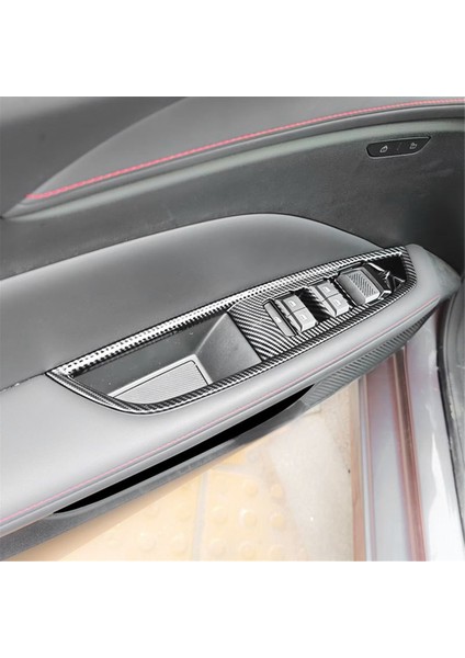 Araba Camı Kaldırma Düğmesi Anahtarı Çerçeve Kapağı Dekoratif Döşeme Mg 5 Mg5 2025 Aksesuarları Karbon Fiber Lhd (Yurt Dışından) modelleri