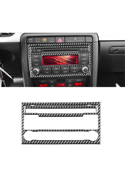 Audi A4 S4 B7 2005-2008 Karbon Fiber Orta Konsol CD Radyo Kontrol Paneli Kapağı Döşeme Iç Aksesuarlar (Yurt Dışından) indirimleri