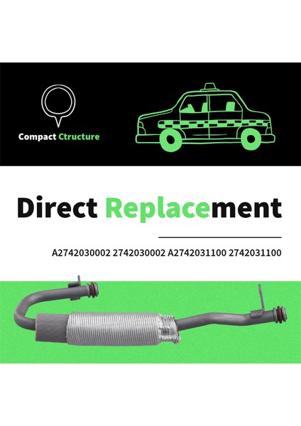 A2742030002 2742030002 Mercedes Benz M274 Için Araba Soğutma Suyu Borusu A2742031100 2742031100 (Yurt Dışından) indirimleri