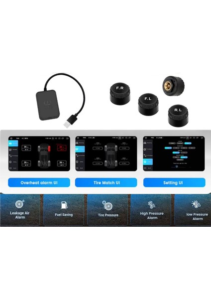 Android Navigasyon Ekranı Tpms Lastik Basıncı Izleme Sistemi Için Araba Dış Lastik Basıncı Sensörleri (Yurt Dışından) fırsatları
