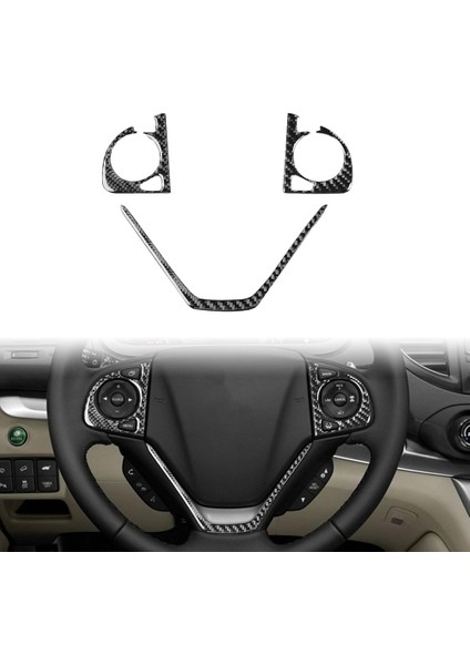 Honda Crv Cr-V 2012-2016 Karbon Fiber Araba Direksiyon Simidi Düğmesi Kapağı Trim Sticker Aksesuarları (Yurt Dışından) modelleri