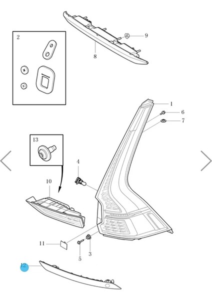 1 Çift Arka Tampon Reflektör Trim Işıkları 31656677 31656678 Volvo XC60 2018-2025 Uyarı Lambası Fren Reflektör Plakası (Yurt Dışından) fiyatları