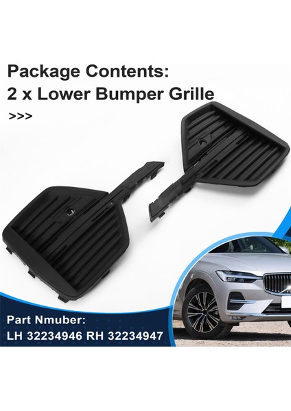 Lh 32234946 Rh 32234947 Volvo XC60 2022 Ön Izgara Alt Tampon Izgara Sol ve Sağ Kapak Takımı (Yurt Dışından) indirimleri