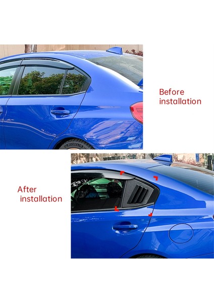 Araba Arka Üçgen Pencere Panjurları Panjurlar Perdeler Kapak Trim Subaru Wrx Stı Va 2014-2021 Karbon Fiber (Yurt Dışından) modelleri