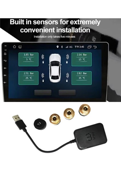 Android Navigasyon Ekranı Tpms Lastik Basıncı Izleme Sistemi Için Araba Dış Lastik Basıncı Sensörleri (Yurt Dışından) indirimleri