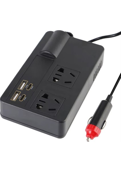 12V/24V Araba Invertörü 200W Dc'den Ac'ye 220V Dönüştürücü Anahtar Qc 3.0 Usb/pd/tip-C Şarj Cihazları Voltaj Algılama Cihazı A (Yurt Dışından)