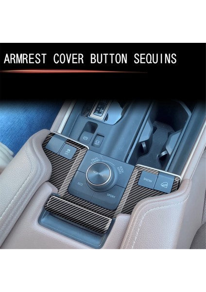 Araba Kol Dayama Kutusu Düğmesi Trim Stickerı Spor Modu Düğmesi Trim Çerçevesi Toyota Grand Highlander 2024 Için (Yurt Dışından) modelleri