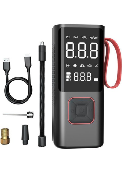 Taşınabilir Elektrikli Hava Pompası Lastik Hava Pompası Araba Bisiklet Moto Çok Amaçlı Kablosuz 150 Psı Hava Pompası Aydınlatmalı (Yurt Dışından) fiyatları