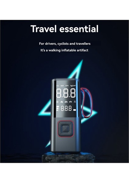 Taşınabilir Elektrikli Hava Pompası Lastik Hava Pompası Araba Bisiklet Moto Çok Amaçlı Kablosuz 150 Psı Hava Pompası Aydınlatmalı (Yurt Dışından) modelleri