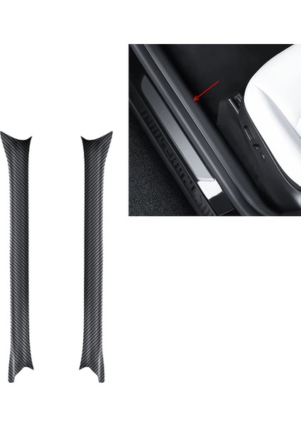 Araba Ön Kapı Eşiği Şeritleri Ön Kapı Eşiği Koruma Şeridi Koltuk Tekmeleme Önleyici Ped Köşesi Tesla Model Y 2021-2024 (Yurt Dışından) fiyatları