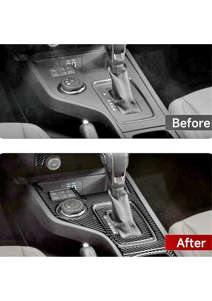 Ford Ranger 2019-2022 Karbon Fiber Orta Konsol Vites Paneli Çerçeve Kapağı Döşeme Iç Aksesuarlar (Yurt Dışından) indirimleri