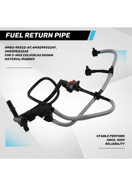 4M5Q-9K022-AF 4M5Q9K022AF Dizel Motor Enjektör Yakıt Geri Dönüş Borusu Ford Focus C-Max Enjektör Taşma Borusu (Yurt Dışından) fırsatları