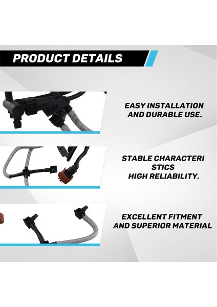 4M5Q-9K022-AF 4M5Q9K022AF Dizel Motor Enjektör Yakıt Geri Dönüş Borusu Ford Focus C-Max Enjektör Taşma Borusu (Yurt Dışından) indirimleri