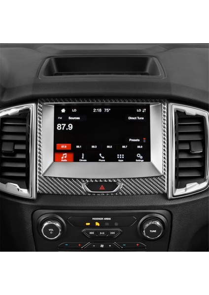 Ford Ranger 2019-2022 Karbon Fiber Orta Kontrol Navigasyon Paneli Kapağı Döşeme Iç Aksesuarlar (Yurt Dışından) indirimleri