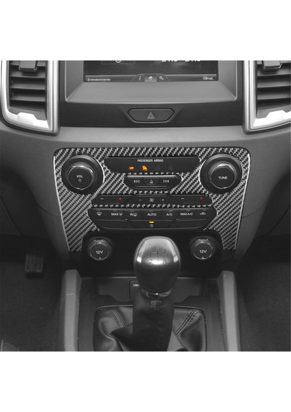 Ford Ranger 2019-2022 Karbon Fiber Araba Merkezi Kontrol A/c Hava Kontrol Paneli Kapağı Döşeme Iç Aksesuarlar (Yurt Dışından) fiyatları