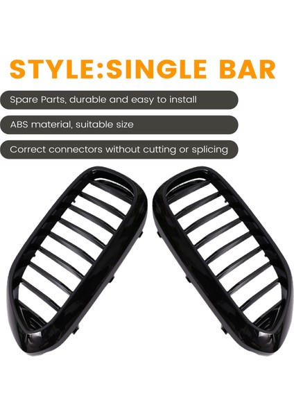 Ön Tampon Izgaraları Tek Çizgi Stil Yarış Izgaraları Bmw 5 Serisi G30/G31/G38 530I 540I 550I Tek Parlak Siyah (Yurt Dışından) indirimleri