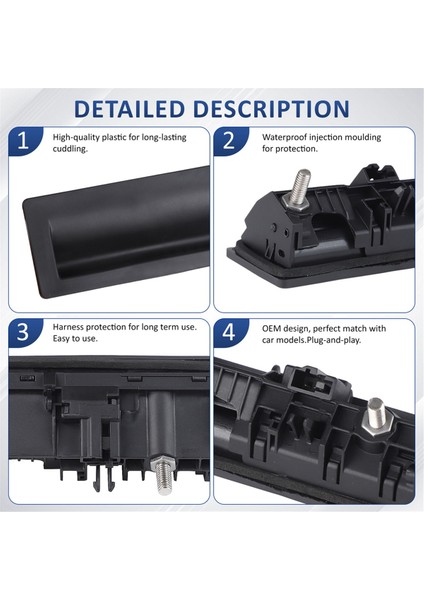 Bagaj Kapağı Kolu Anahtarı 5N0827566T Vw Jetta Caddy Golf Passat Tiguan Touareg Audi A4 A5 A6 Skoda Yeti Seat Alhambra (Yurt Dışından) indirimleri