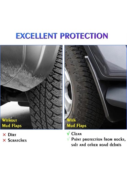 Araba Tekerleği Çamurlukları Ön Arka Tekerlek Koruyucu Çamurluklar Çamurluklar Jeep Wrangler Jl 2018-2024 Aksesuarları (Yurt Dışından) fırsatları