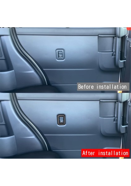 Araba Orta Kapı Cam Kaldırma Anahtarı Trim Sticker Pencere Kontrol Düğmesi Çerçevesi Toyota Roomy 2022 Karbon Fiber Desen (Yurt Dışından) modelleri