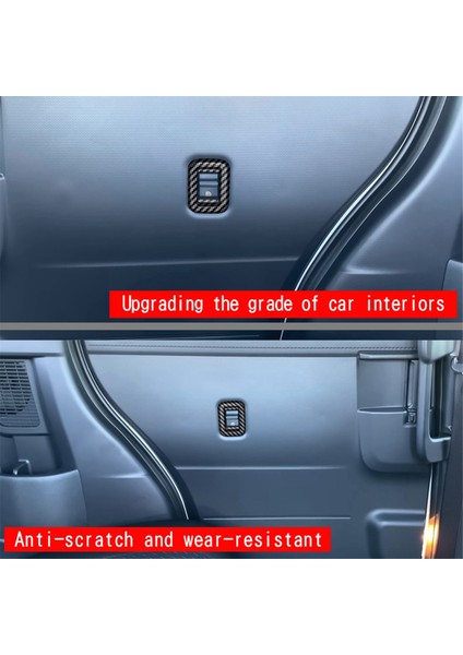 Araba Orta Kapı Cam Kaldırma Anahtarı Trim Sticker Pencere Kontrol Düğmesi Çerçevesi Toyota Roomy 2022 Karbon Fiber Desen (Yurt Dışından) indirimleri