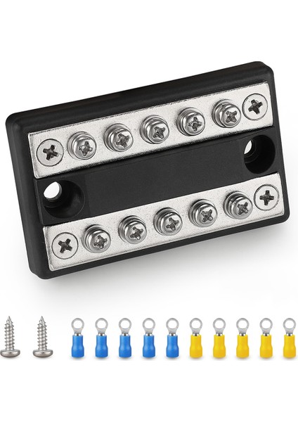 100A Akü Güç Dağıtım Bloğu Bara Pozitif Negatif Rv Tekne Kamyon 5 Devre Bara Güç Terminal Bloğu (Yurt Dışından)