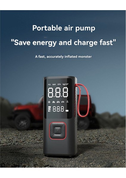 Taşınabilir Elektrikli Hava Pompası Lastik Hava Pompası Araba Bisiklet Moto Çok Amaçlı Kablosuz 150 Psı Hava Pompası Aydınlatmalı (Yurt Dışından) indirimleri