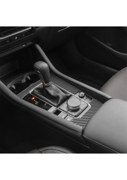 Mazda 3 Axela 2020-2024 Karbon Fiber Orta Konsol Vites Paneli Kapağı Döşeme Iç Aksesuarlar (Yurt Dışından) fırsatları