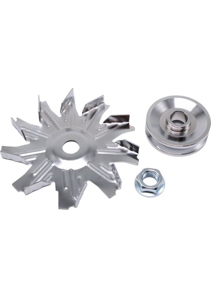 Chevy Küçük Blok 327 350 383 400 1957 1985 Jeneratör Kasnağı+Pervane Için Krom Alternatör Fanı ve Kasnak Takımı (Yurt Dışından)