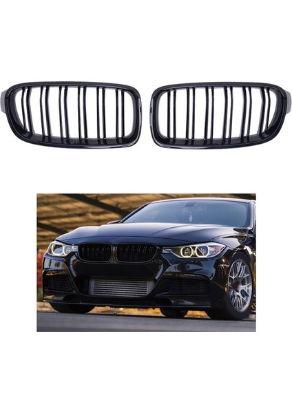 Araba Ön Izgara Böbrek Yarış Izgarası Yedek Yarış Ön Tampon Bmw 3 Serisi F30 F35 2012-2019 (Yurt Dışından) modelleri