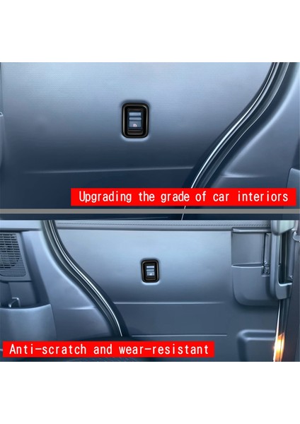 Araba Orta Kapı Cam Kaldırma Anahtarı Trim Sticker Cam Kontrol Düğmesi Çerçevesi Toyota Roomy 2022 Parlak Siyah (Yurt Dışından) modelleri
