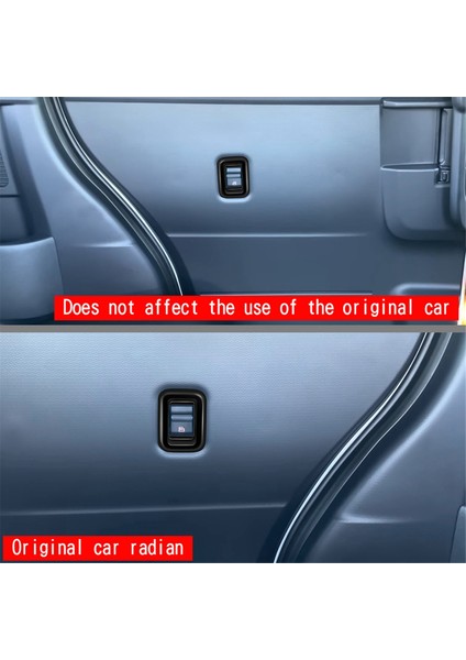 Araba Orta Kapı Cam Kaldırma Anahtarı Trim Sticker Cam Kontrol Düğmesi Çerçevesi Toyota Roomy 2022 Parlak Siyah (Yurt Dışından) indirimleri