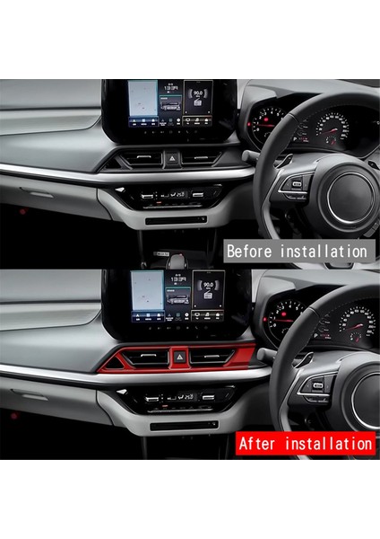Araba Merkezi Kontrol Hava Çıkış Çerçevesi Klima Havalandırma Menfezleri Trim Sticker Suzuki Swift 2024 Rhd Kırmızı (Yurt Dışından) fiyatları