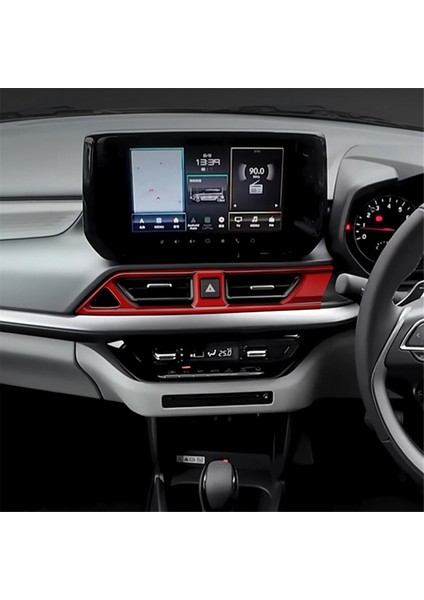 Araba Merkezi Kontrol Hava Çıkış Çerçevesi Klima Havalandırma Menfezleri Trim Sticker Suzuki Swift 2024 Rhd Kırmızı (Yurt Dışından) modelleri